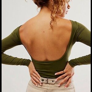 NWOT FP Low-Back Seamless Long Sleeve